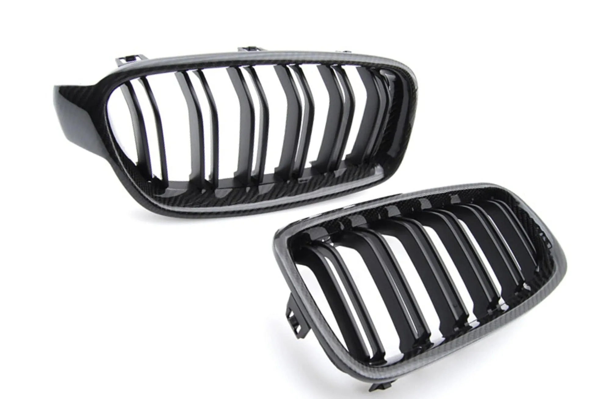 2012-2018 BMW 3 Series (F30 / F31) M3 Style Carbon Fiber Kidney Grilles (Various Finishes)