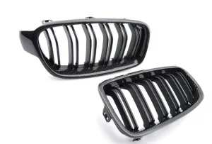 2012-2018 BMW 3 Series (F30 / F31) M3 Style Carbon Fiber Kidney Grilles (Various Finishes)