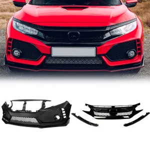 AMERICAN MODIFIED Type R Style Conversion Front Bumper for 2016-2019 Honda Civic