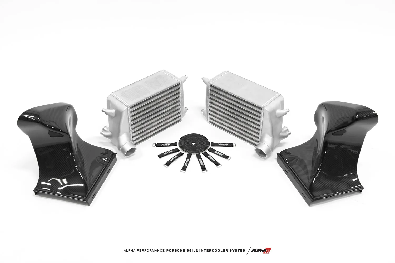 AMS ALP.26.09.0001-1 Intercooler Kit with Carbon Fiber Shrouds PORSCHE 991.2