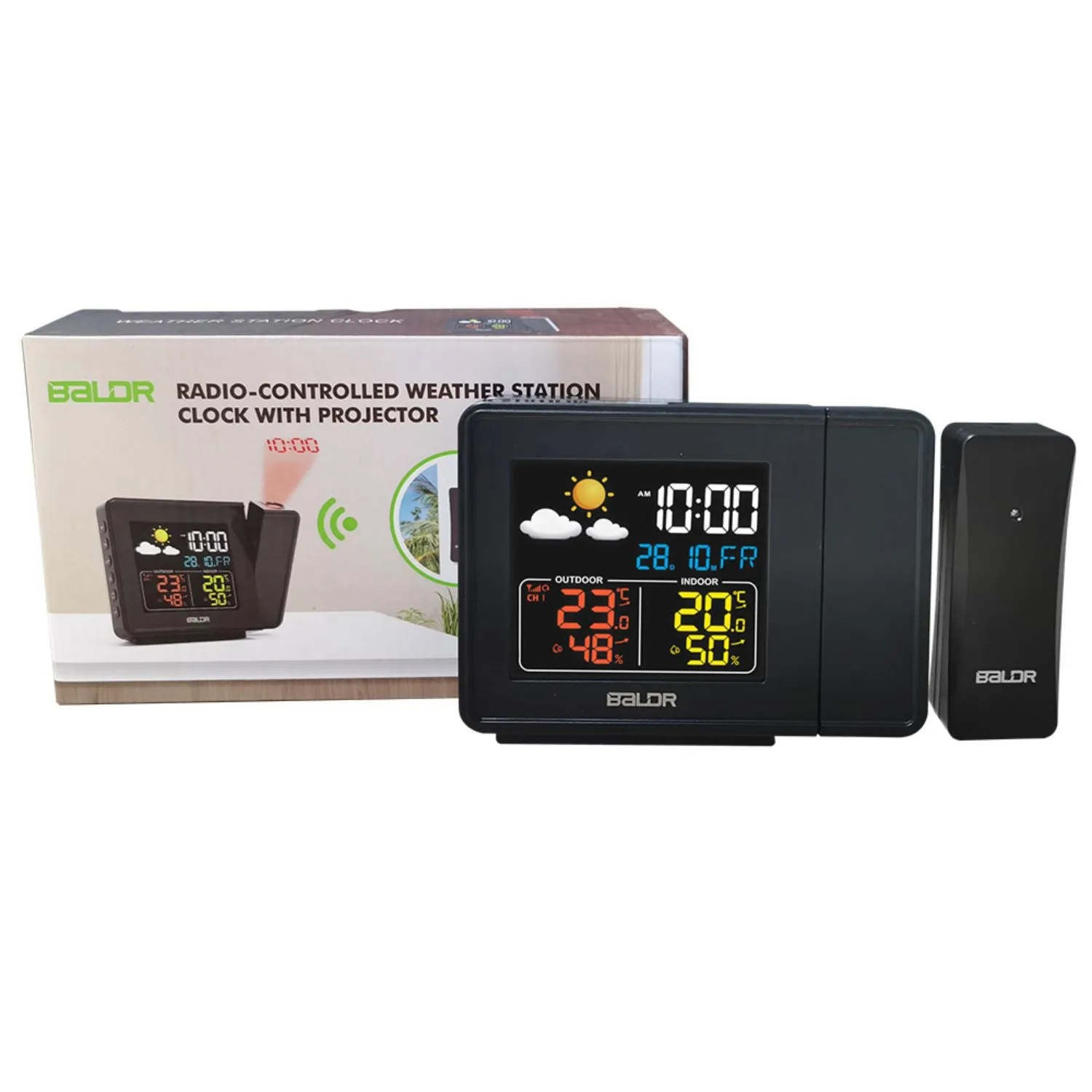 BALDR Radio Controlled Alarm Clock with Projection