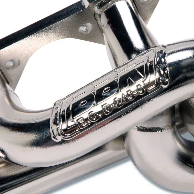 BBK Performance Equal Length Shorty Headers - 1.625 in Primary - Stock Collector Flange - Titanium Metallic Ceramic - Small Block Ford - Ford Mustang 1986-93 - Pair