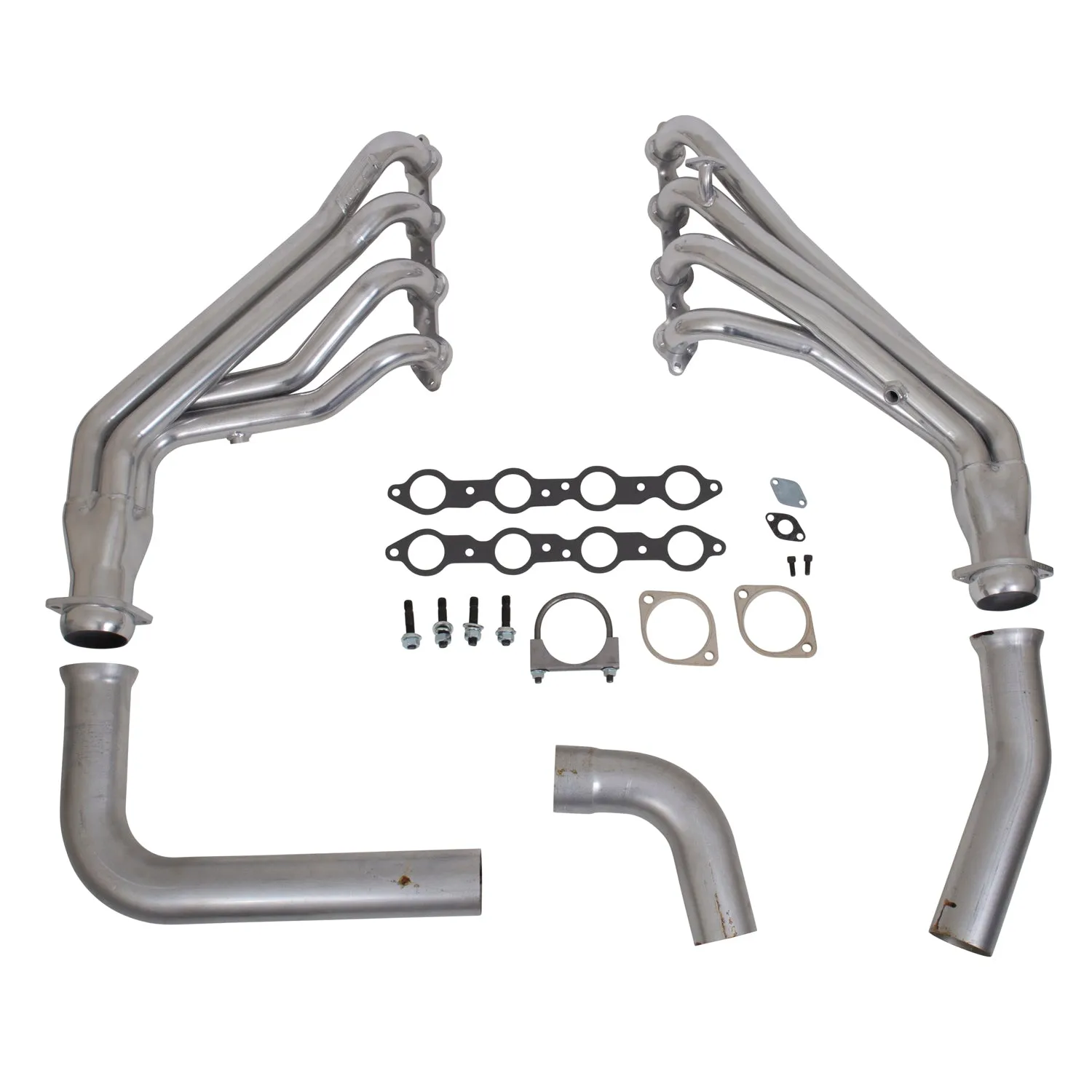 BBK Performance Parts 16140 1999-02 GM FULL SIZE TRUCK 1-3/4 LONG TUBE HEADERS (POLISHED SILVER CERAMIC)