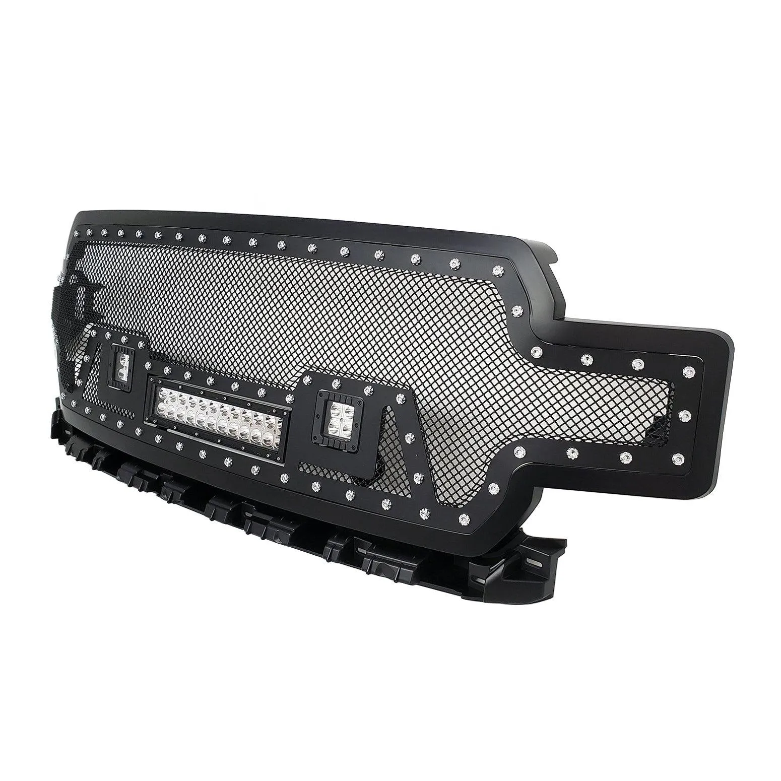 Black Stainless Steel Wire Mesh Grille for 2018-20 Ford F150