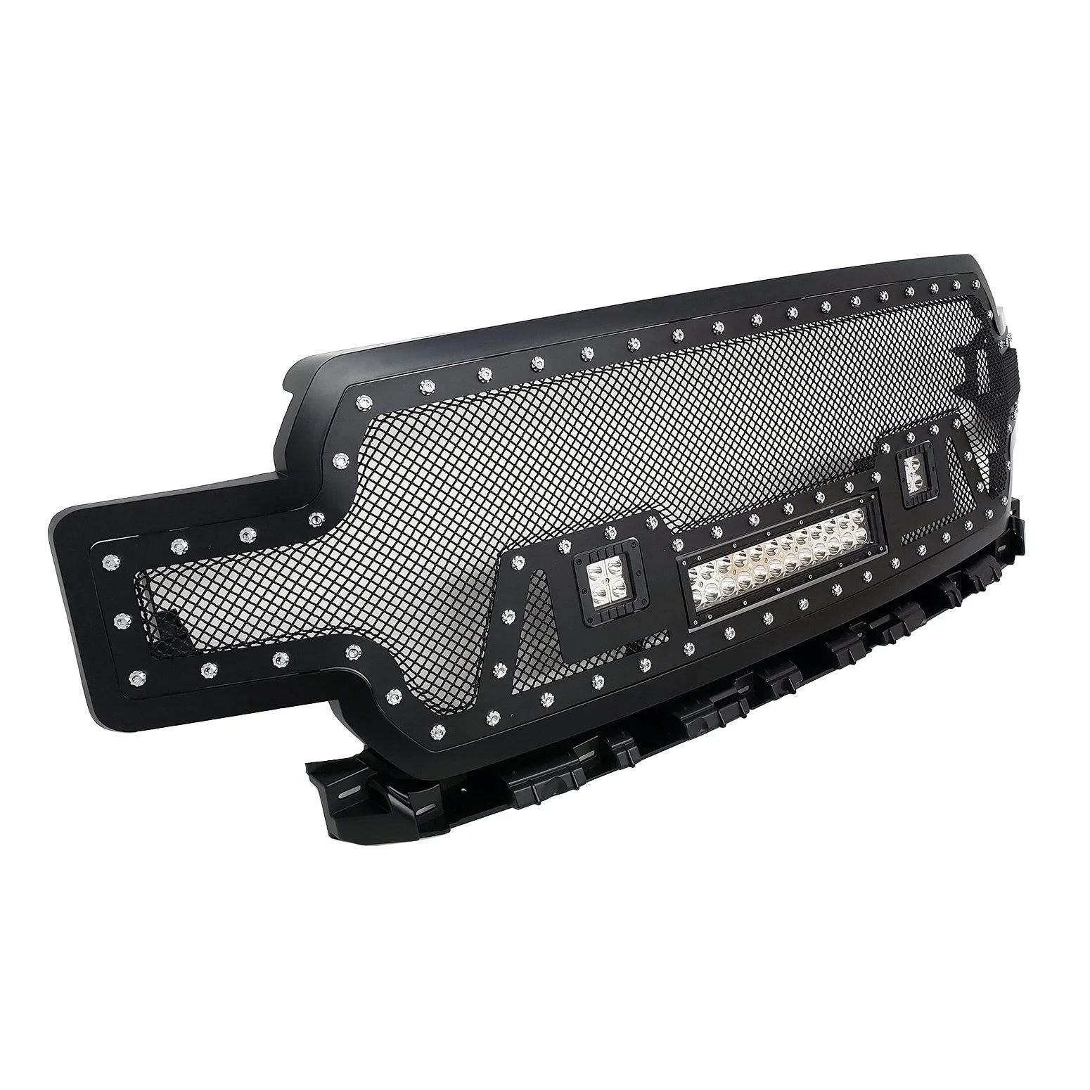 Black Stainless Steel Wire Mesh Grille for 2018-20 Ford F150