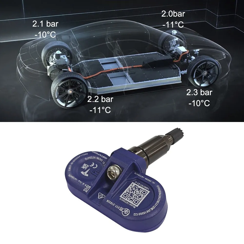 BLE Bluetooth TPMS For Tesla (4pcs)