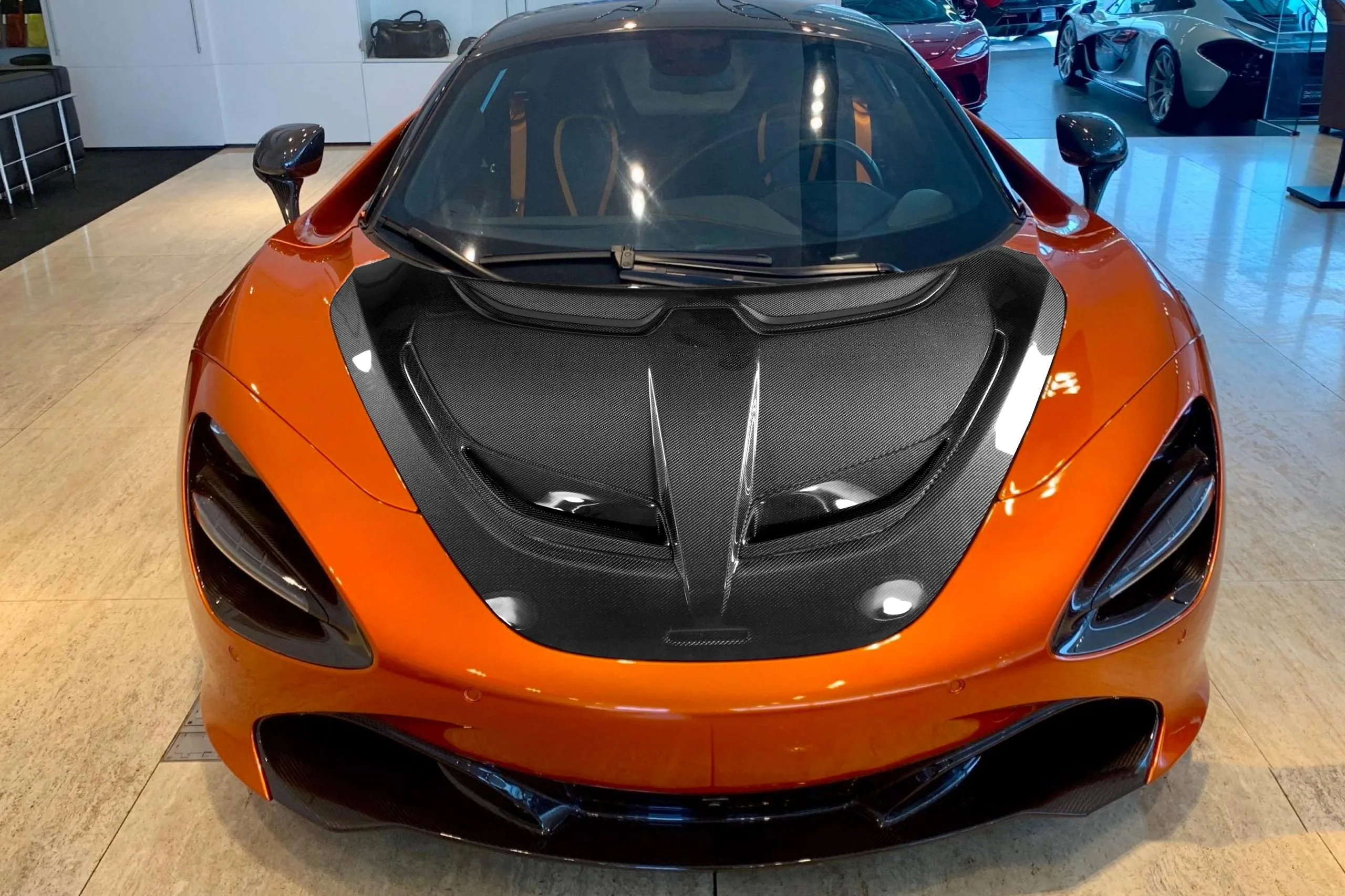 DMC McLaren 720s & 765LT Forged Carbon Fiber P1 Senna GTR Style Front Hood Bonnet