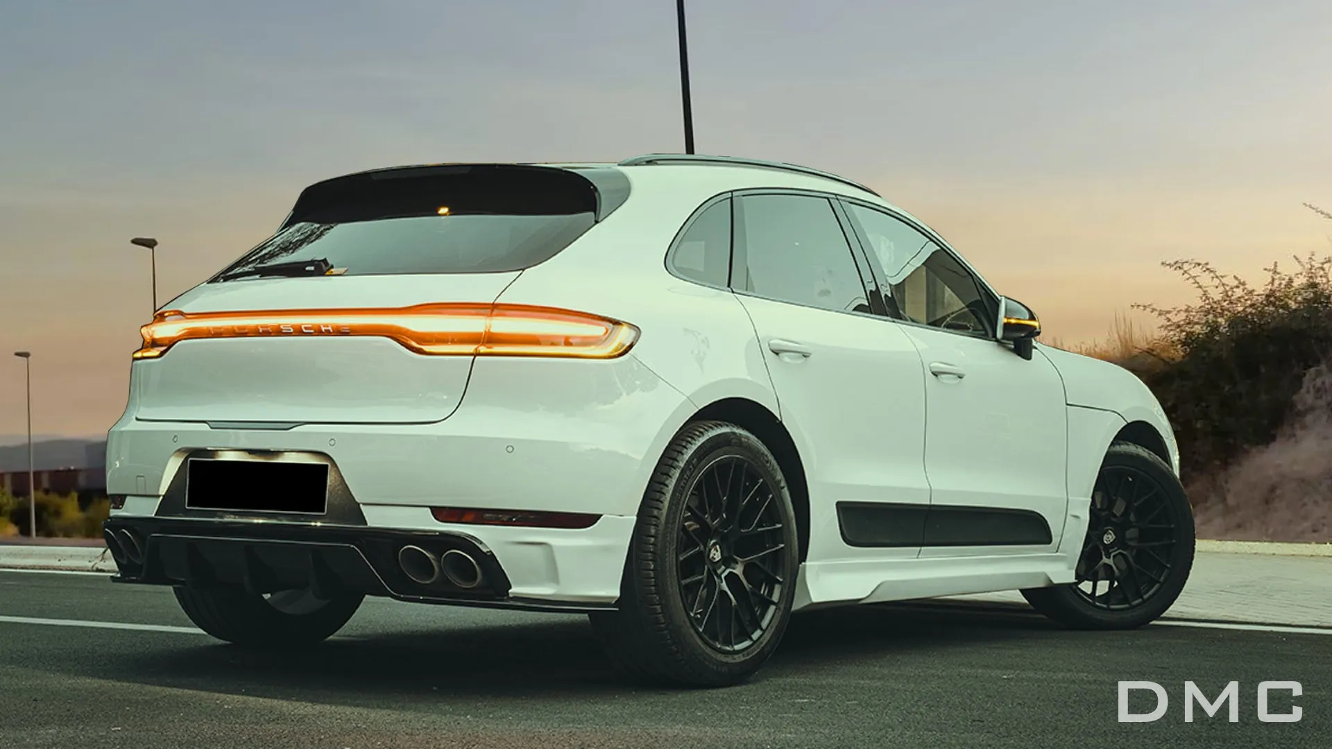 DMC Porsche Macan (2019-2023) EVO Rear Bumper with integrated diffuser fits GTS S & Turbo S