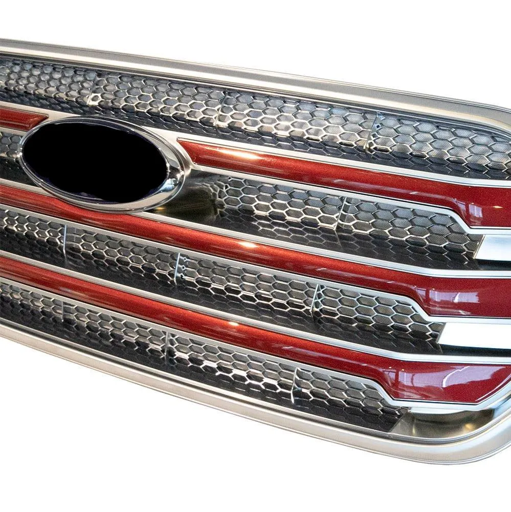 For Ford Transit Custom Front Grille OEM Style New Shape (Matte Chrome Base) Painted and Ready to Fit