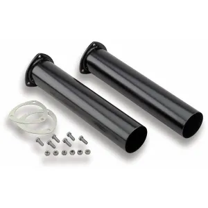 Hooker Collector Reducer Extension - 3-1/2 in 3-Bolt Inlet to 3-1/2 in Outlet - 18 in Long - Gaskets /  - Black Paint - Pair
