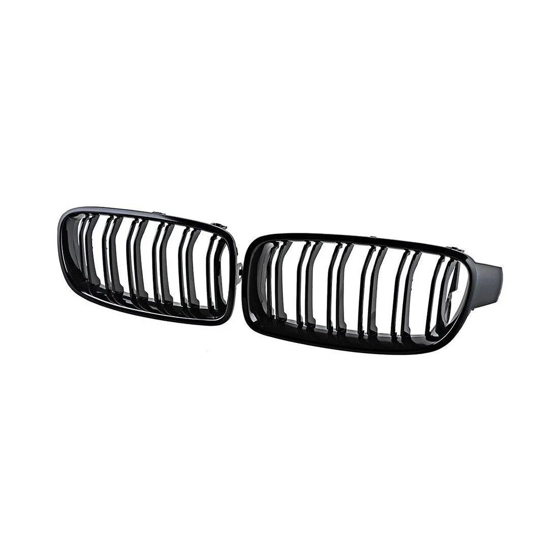 Kidney Grilles for 2012-18 BMW 3-Series F30/F31/F35 (Gloss Black Dual Slat)