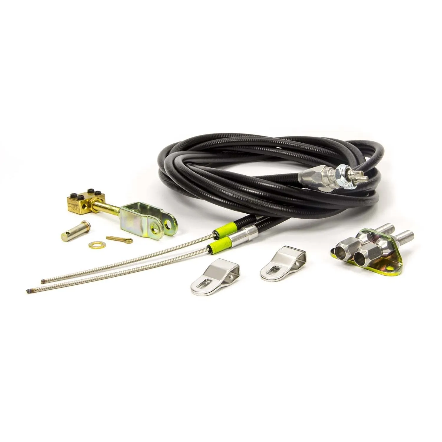 Lokar Parking Brake Cable - Cut-To-Fit - Clevises Included - Polyurethane Housing - Black - Ford Explorer/Ranger