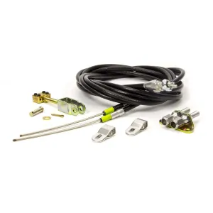 Lokar Parking Brake Cable - Cut-To-Fit - Clevises Included - Polyurethane Housing - Black - Ford Explorer/Ranger