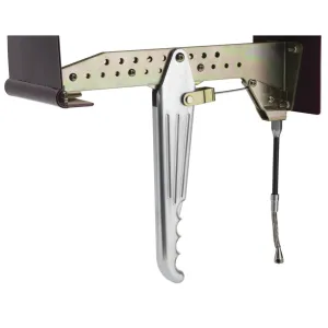 Lokar Under Dash Mount Parking Brake Assembly - 11 to 15" Long - Aluminum - Brushed