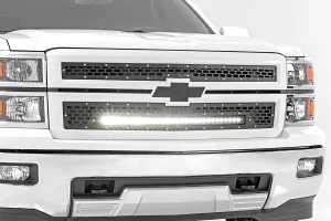 Mesh Grille | 30" Single Row LED | Black | Chevy Silverado 1500 | 2014-2015