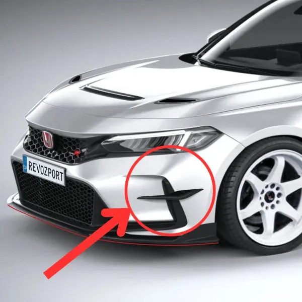 Revozport Honda Civic Type R FL5 Carbon Fiber FL5 Front Bumper Canards