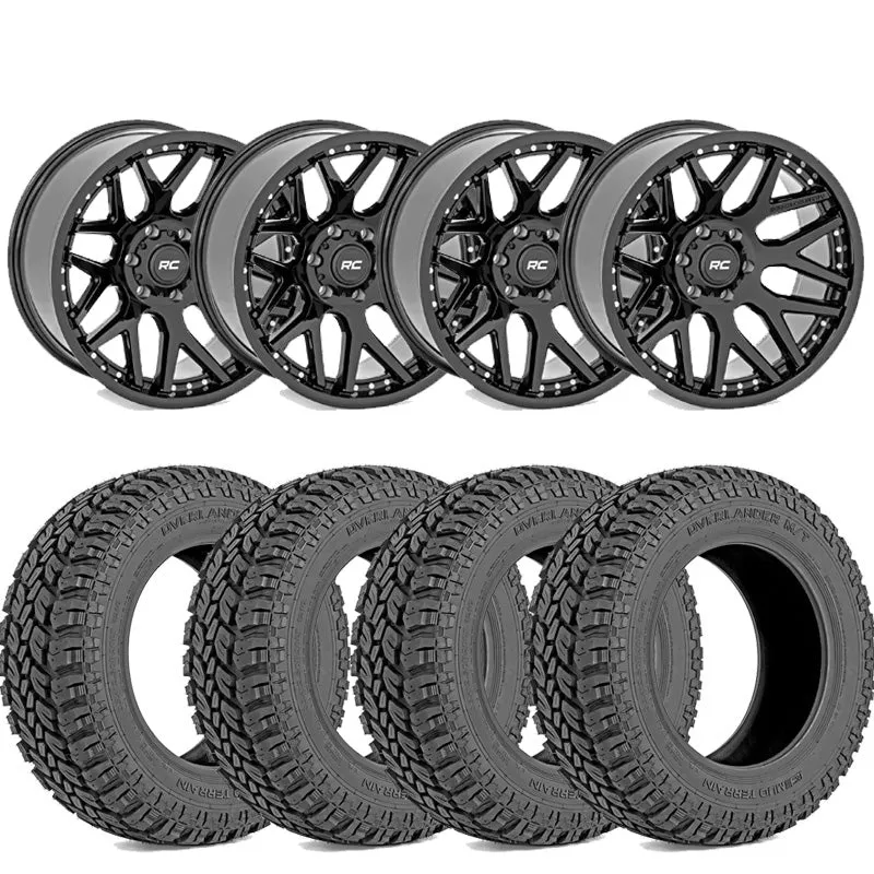 Rough Country 35X12.50R20 Tires & Rough Country 95 Series Wheel Package | 2022-2025 Toyota Tundra