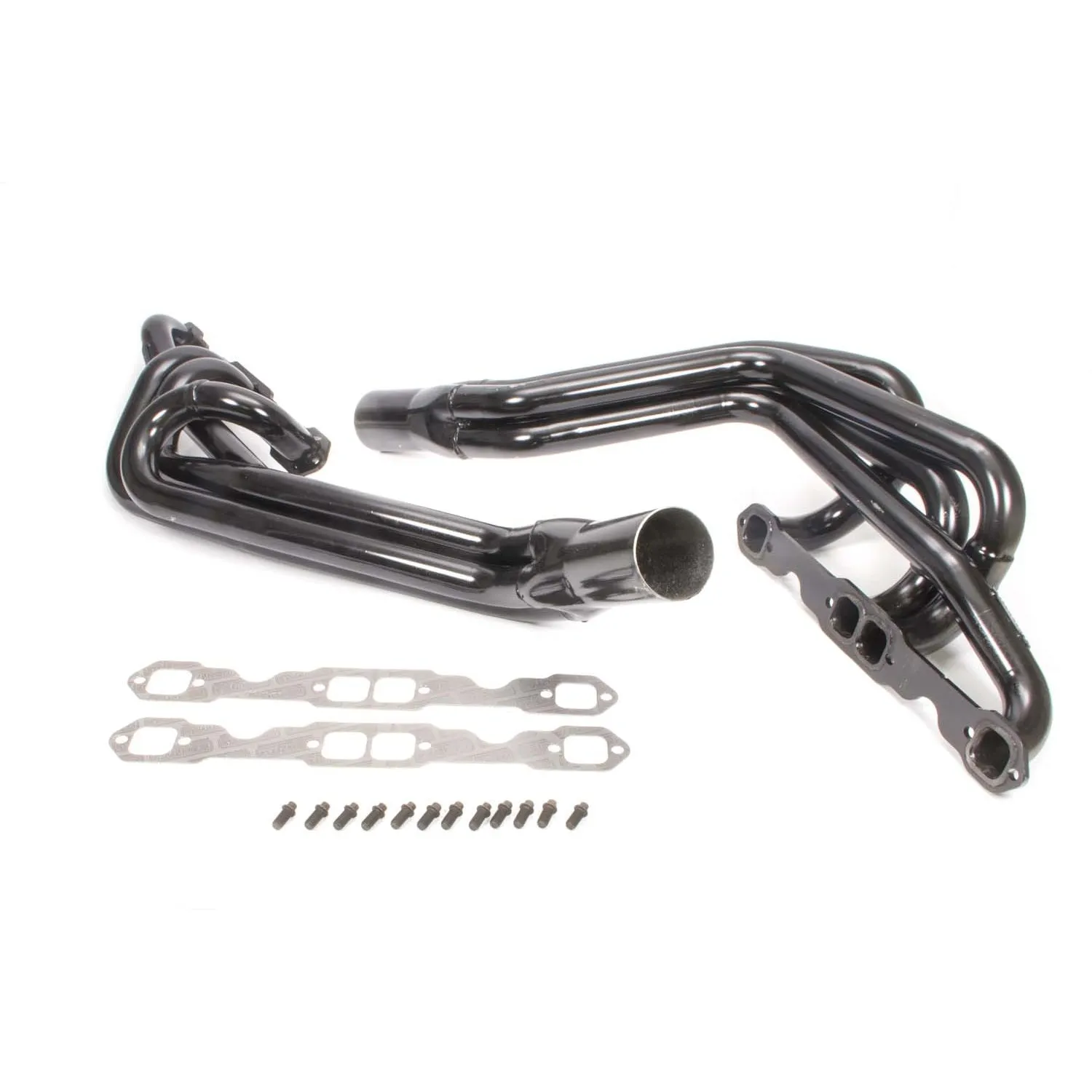 Schoenfeld Asphalt Late Model Crossover Headers - 1-5/8" Diamter Tubes - 3" Diameter x 8" Length Collectors - Standard SB Chevy