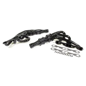 Schoenfeld Conventional Crossover Headers - 1.625 in Primary - 3 in Collector - Black Paint - Small Block Chevy 135 - Pair