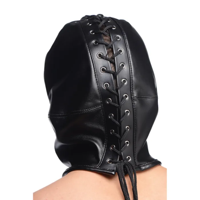 Strict ''Zip Front'' Leather Bondage Hood