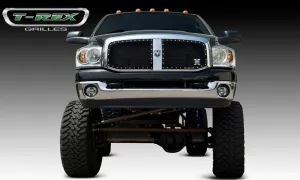 T-REX X Metal Series, 2 Piece Insert Grilles - Powdercoat - Requires Drilling or Cutting - 2006-2008 Ram 1500
