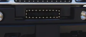 T-REX X Metal Series, Insert Bumper Grille - Powdercoat - Requires Drilling or Cutting - 2003-2007 Hummer H2