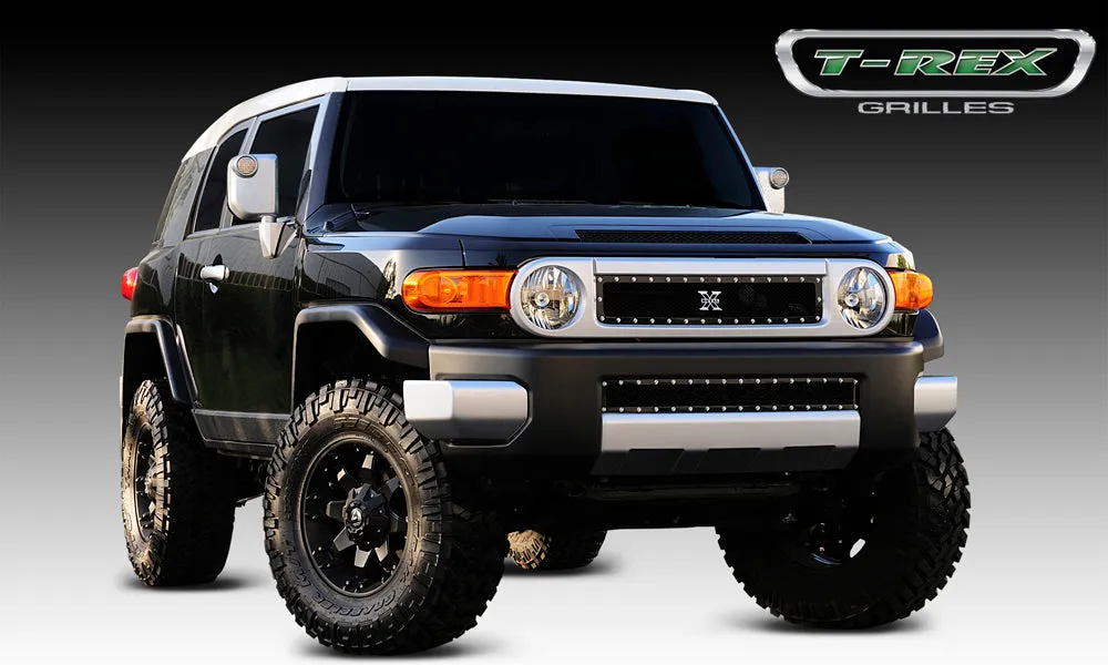 T-REX X Metal Series, Insert Grilles - Powdercoat - Requires Drilling or Cutting - 2007-2014 FJ
