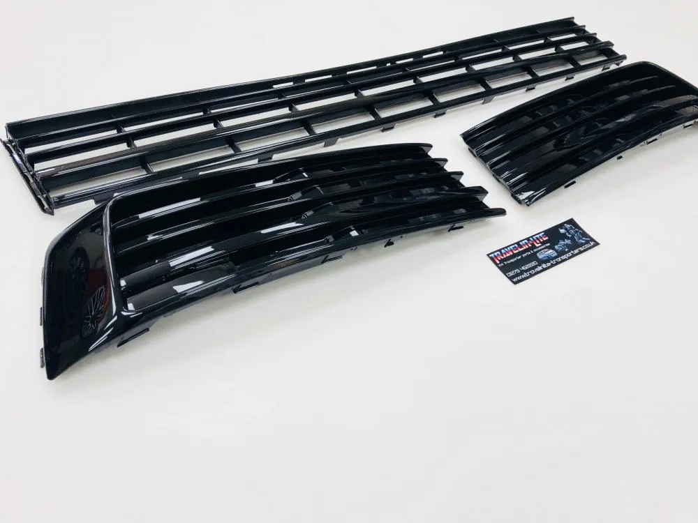 T6 Gloss Black Lower Grille With Covers & Trims 15 Onwards Brand New