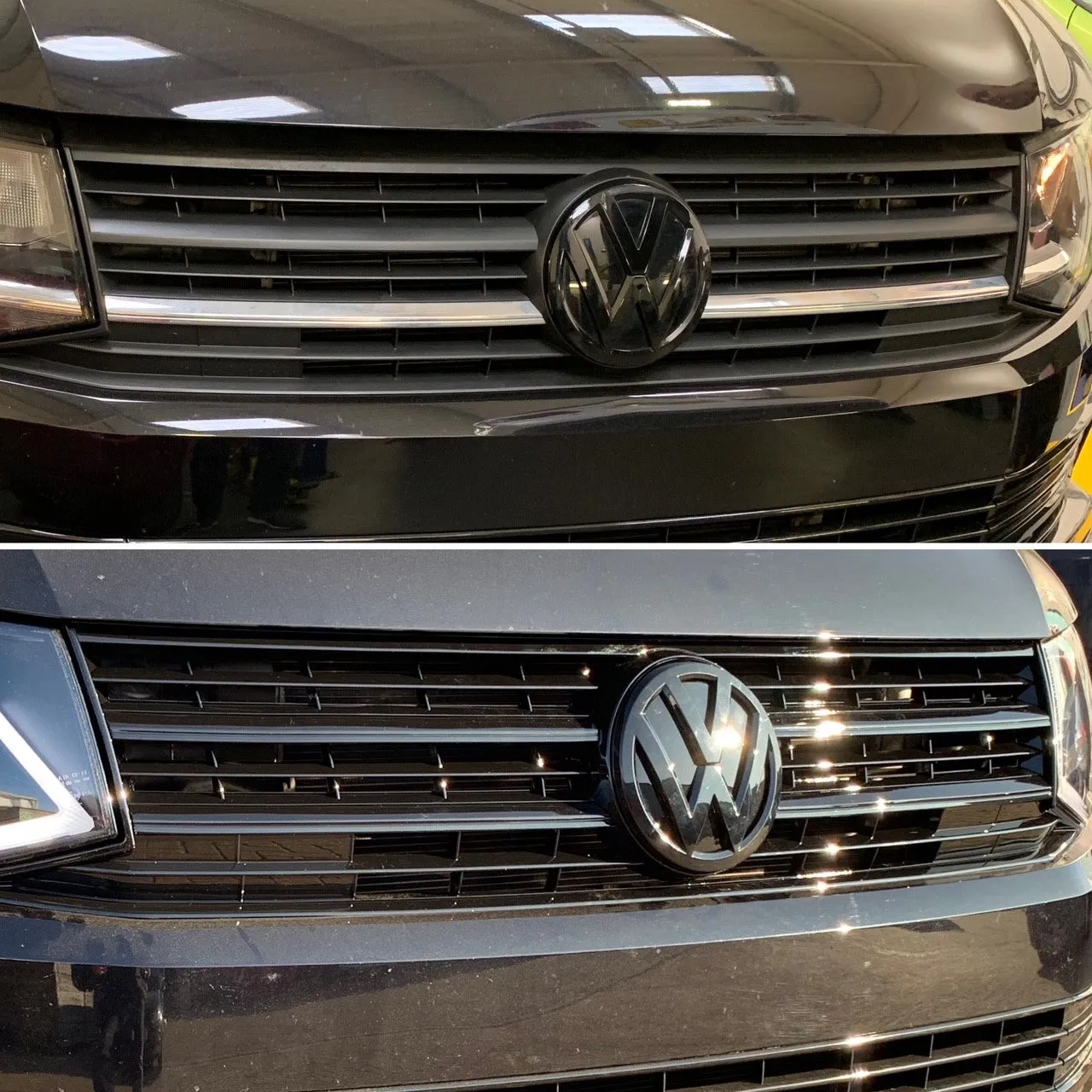 T6 Gloss Black Upper & Lower Grilles With Badge 2015 Onwards NEW