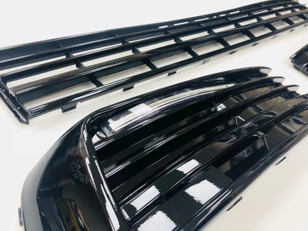 T6 Lower Grille & Light Bar Drl Kit Painted Gloss Black 15 Onwards NEW