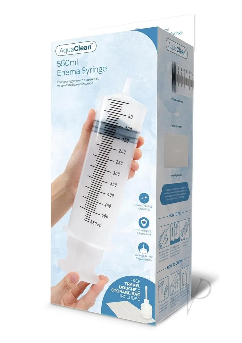 Ultraclean 550cc Enema Syringe Clear