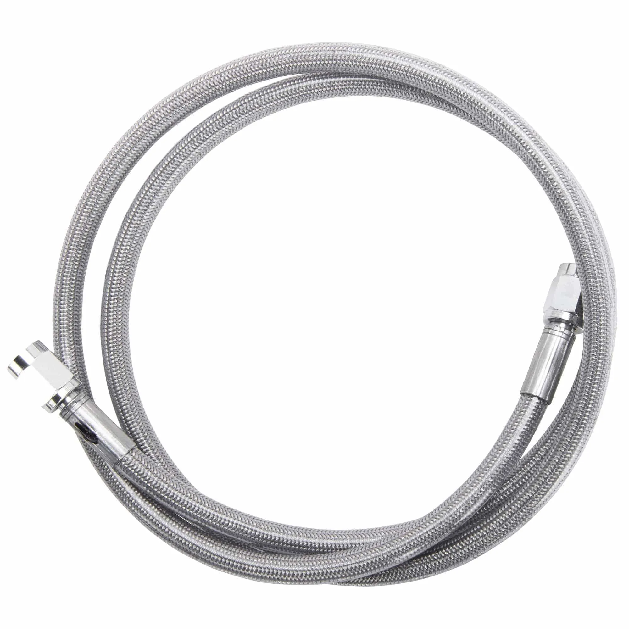 Universal Braided Stainless Brake Line - 47" - Clear Coated