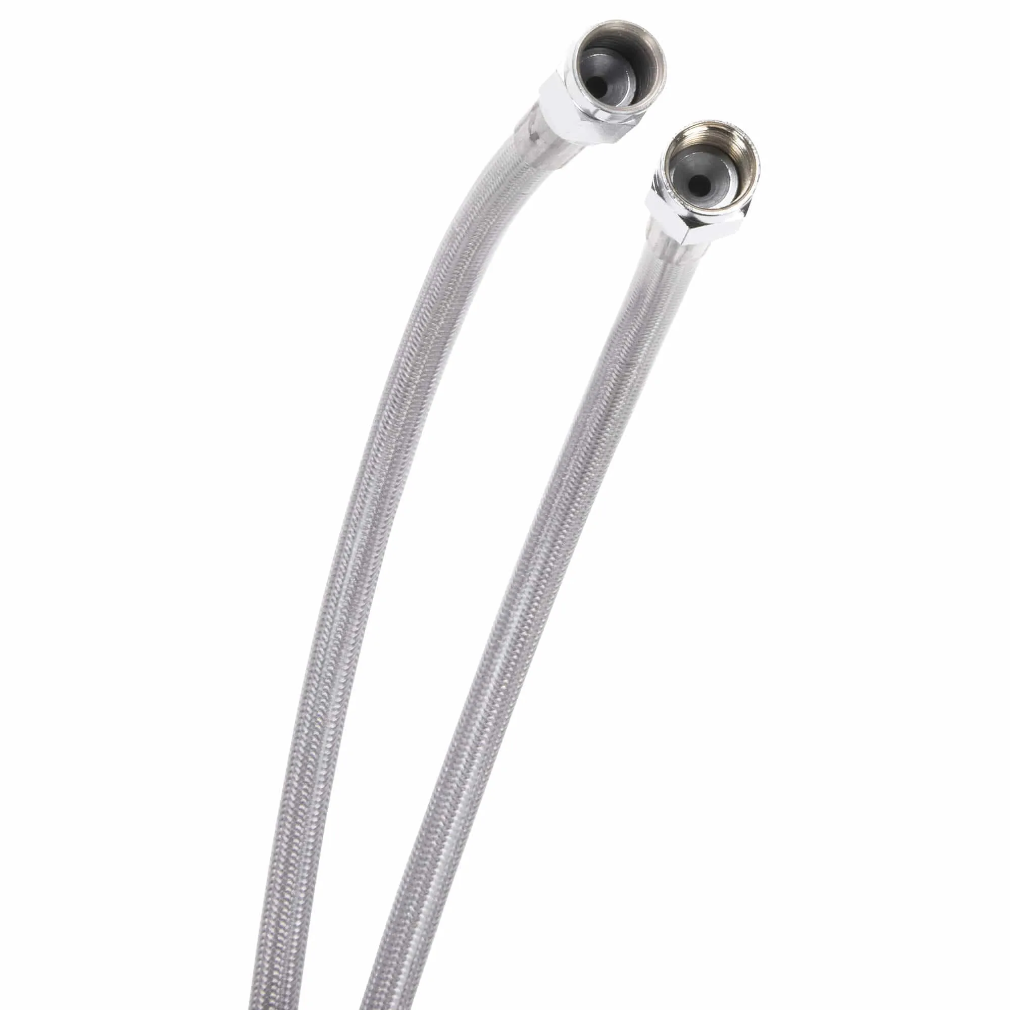 Universal Braided Stainless Brake Line - 47" - Clear Coated