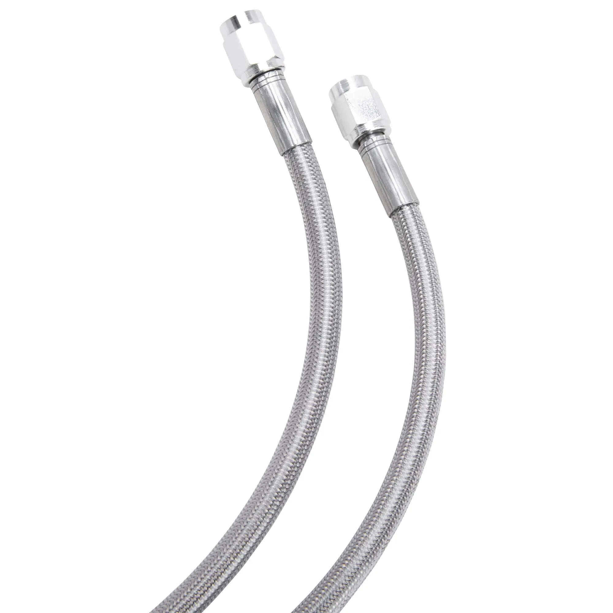 Universal Braided Stainless Brake Line - 54" - Clear Coated