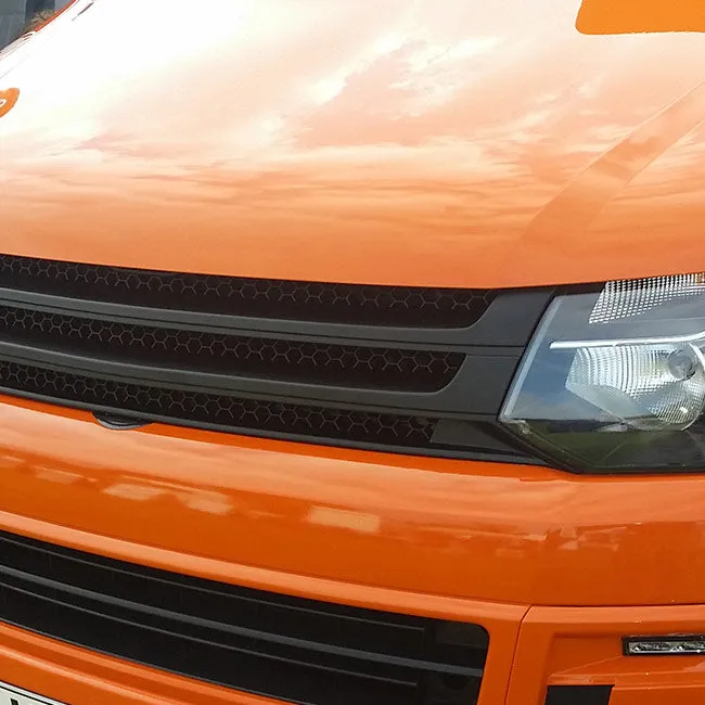 VW T5.1 Transporter Front Badgeless Grille (Matte) Painted and Ready to Fit