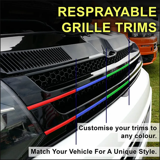 VW T5.1 Transporter Front Badgeless Grille (Matte) Painted and Ready to Fit