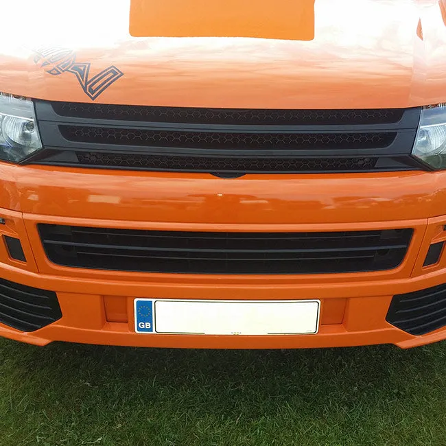 VW T5.1 Transporter Front Badgeless Grille (Matte) Painted and Ready to Fit