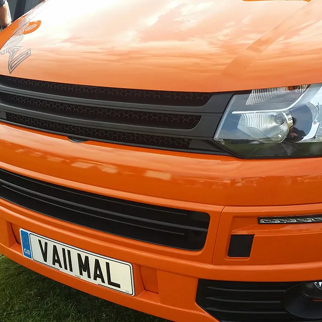 VW T5.1 Transporter Front Badgeless Grille (Matte) Painted and Ready to Fit