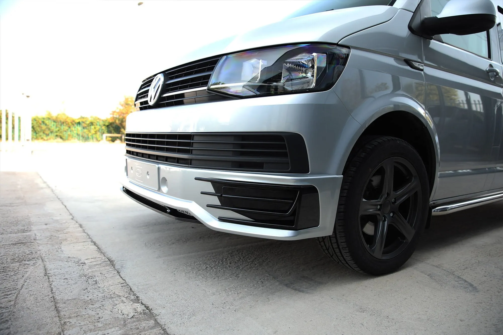 VW T6 Transporter Front Bumper Sportline Style Spoiler   Splitter Painted and ready to fit in 3 colour options