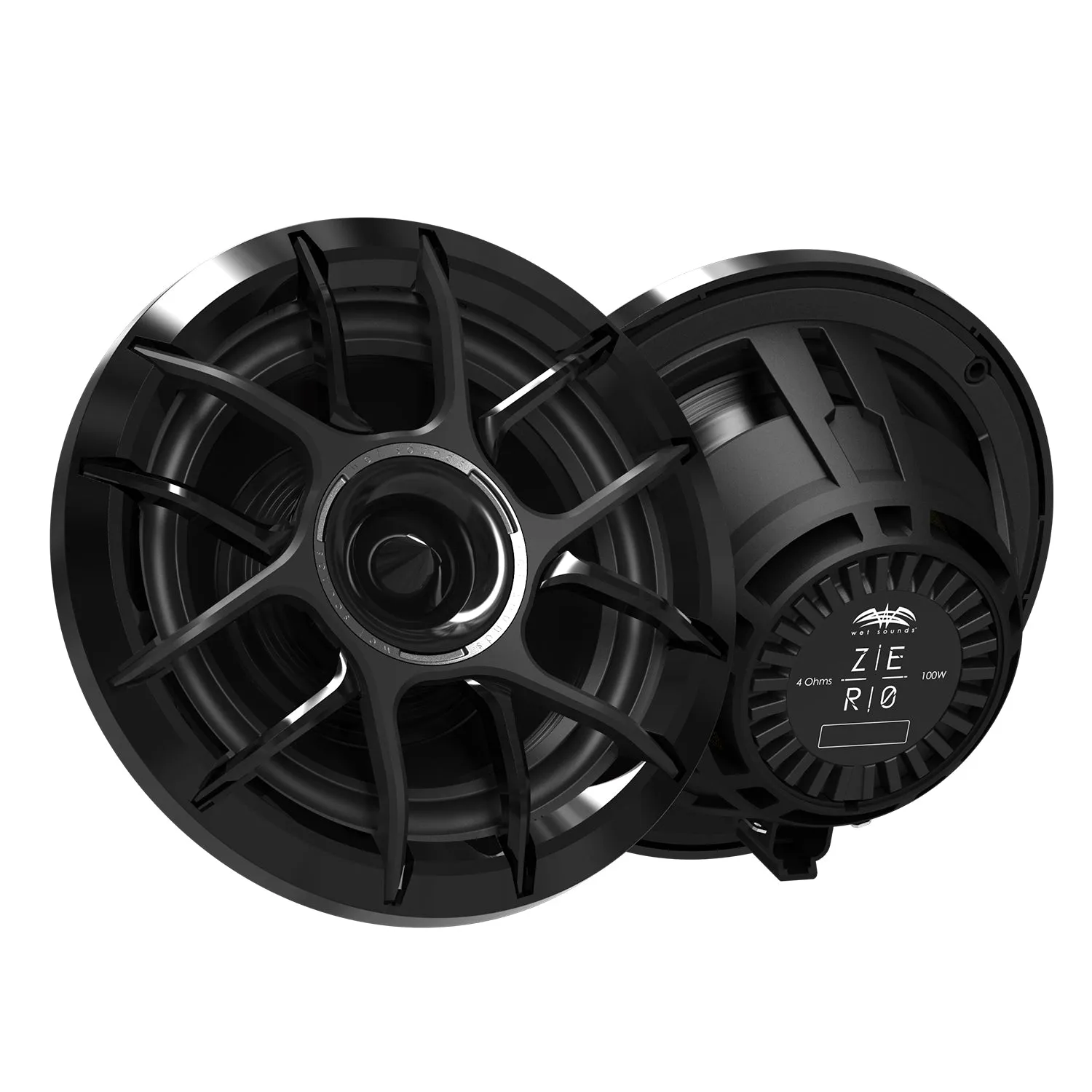 Wet Sounds ZERO 6 XZ-B 6.5" Coaxial Marine Speakers Pair 200W Peak W/ Grilles