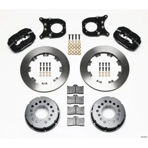 Wilwood Dynalite Pro Series Rear Brake Kit - Black - Plain Face Rotor - Chevy 12 Bolt
