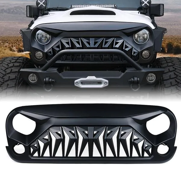 Xprite Grill Jeep Wrangler JK (2007-2018) Venom Series w/ Teeth / Fangs