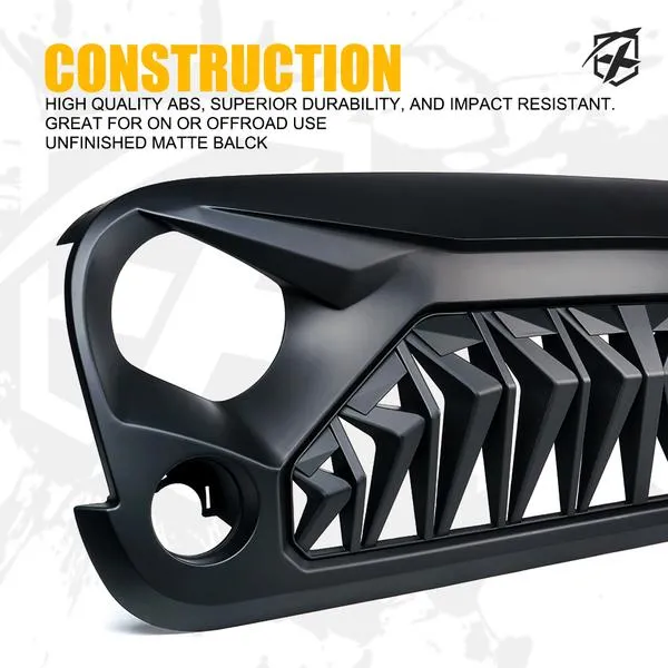 Xprite Grill Jeep Wrangler JK (2007-2018) Venom Series w/ Teeth / Fangs
